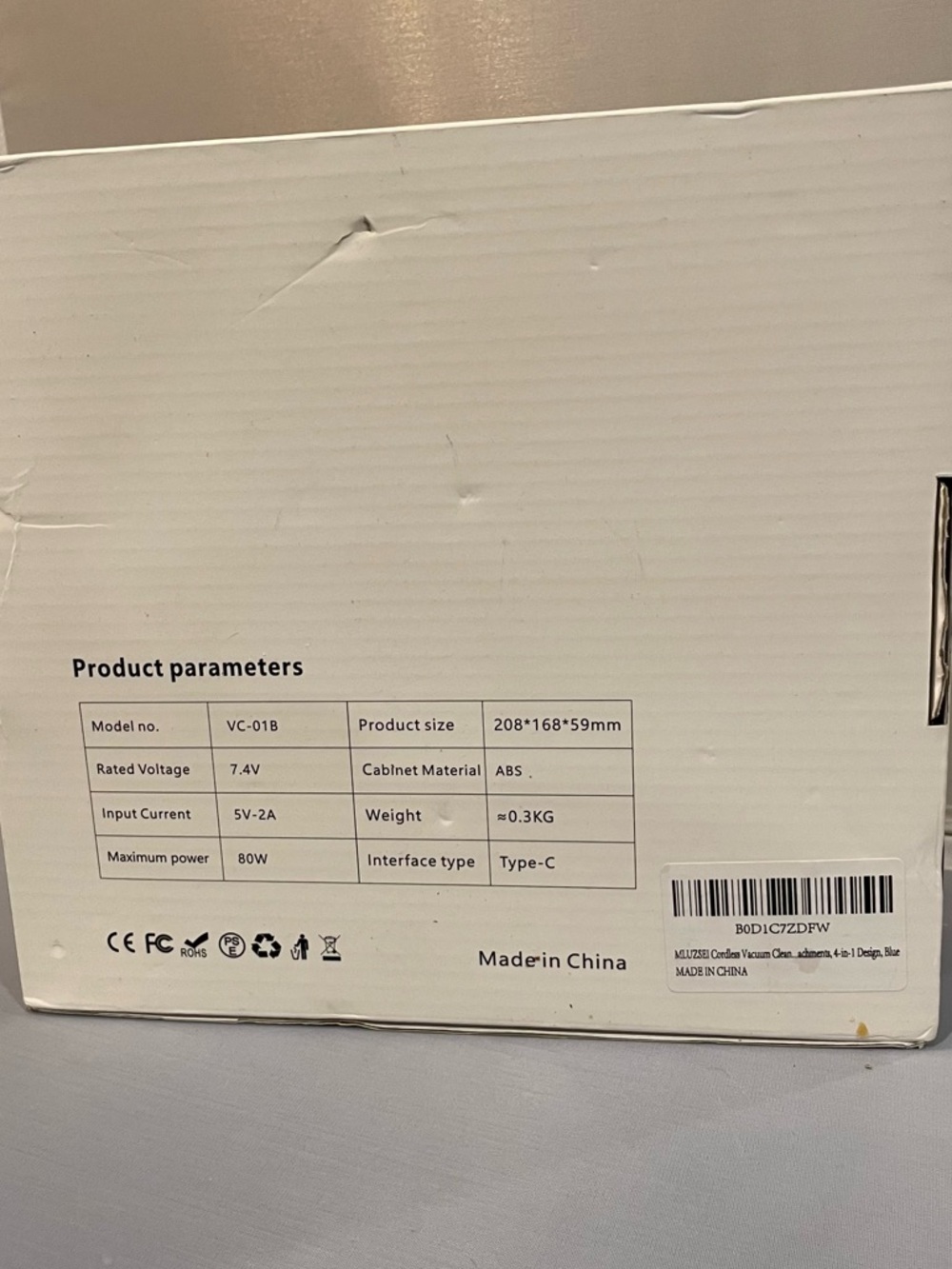 NIB MLUZSEI Compact Portable Cordless Handheld Vacuum Cleaner VC-01B Filterless! - Picture 2 of 11